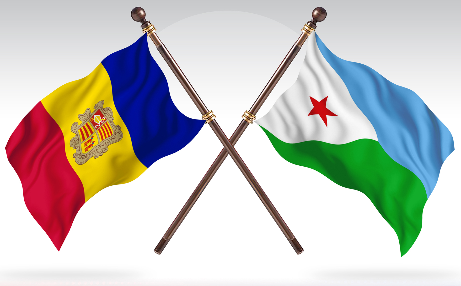 Download Иллюстрация "Andorra versus Djibouti Two Countries Flags - Illustration" / Andorra versus Djibouti Two Countries Flags - Illustration - Иллюстрация на тему графика national,patriotic,europe,asia,republic,map,flag,country,cartography,geography,nation,illustration,graphic,vector,state,world,isolated,symbol,border,icon
