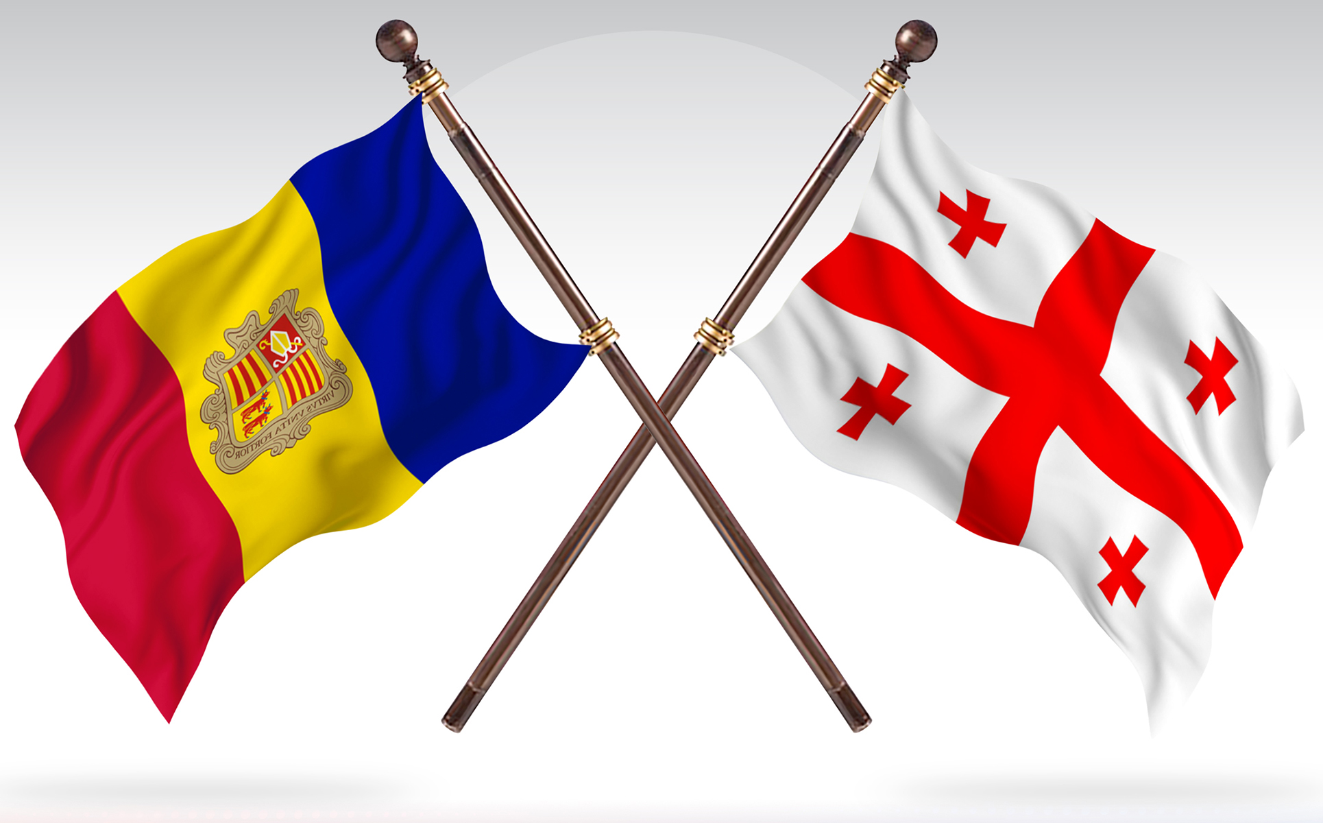 Download Иллюстрация "Andorra versus Georgia Two Countries Flags - Illustration" / Andorra versus Georgia Two Countries Flags - Illustration - Иллюстрация на тему графика national,patriotic,europe,asia,republic,map,flag,country,cartography,geography,nation,illustration,graphic,vector,state,world,isolated,symbol,border,icon