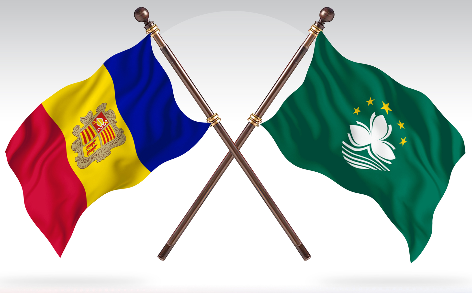 Download Иллюстрация "Andorra versus Macau Two Countries Flags - Illustration" / Andorra versus Macau Two Countries Flags - Illustration - Иллюстрация на тему графика national,patriotic,europe,asia,republic,map,flag,country,cartography,geography,nation,illustration,graphic,vector,state,world,isolated,symbol,border,icon