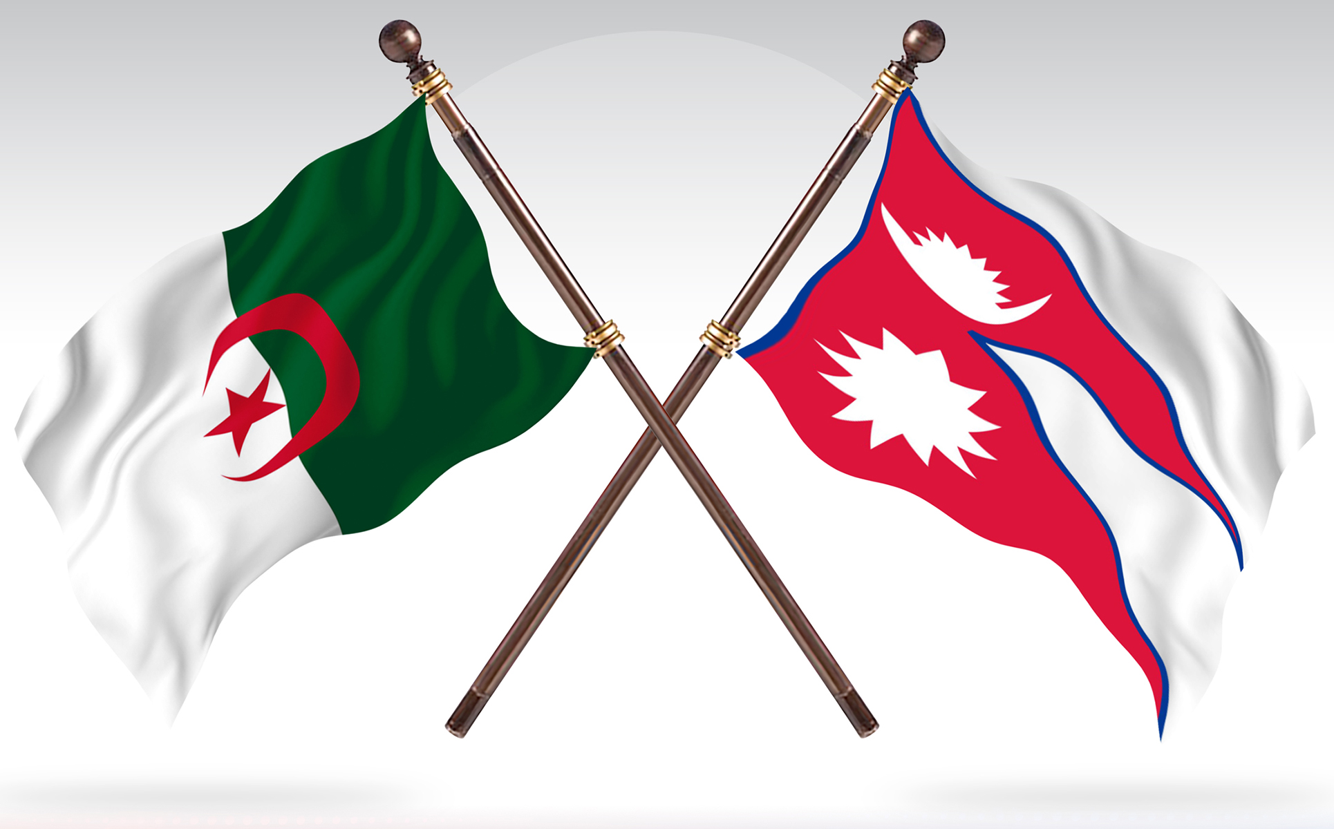 Download Иллюстрация "Algeria versus Nepal Two Countries Flags - Illustration" / Algeria versus Nepal Two Countries Flags - Illustration - Иллюстрация на тему графика national,patriotic,europe,asia,republic,map,flag,country,cartography,geography,nation,illustration,graphic,vector,state,world,isolated,symbol,border,icon