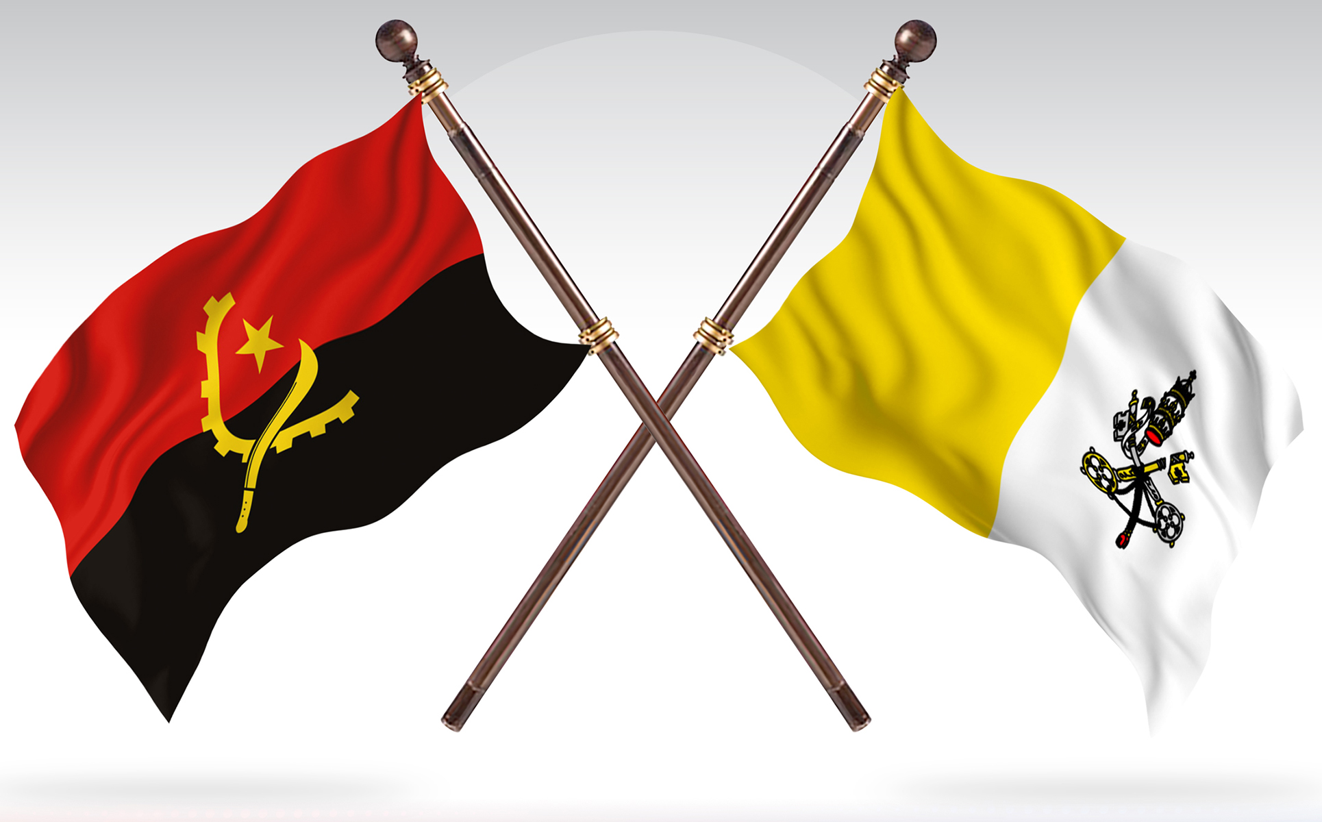 Download Иллюстрация "Angola versus Holy See Two Countries Flags - Illustration" / Angola versus Holy See Two Countries Flags - Illustration - Иллюстрация на тему графика national,patriotic,europe,asia,republic,map,flag,country,cartography,geography,nation,illustration,graphic,vector,state,world,isolated,symbol,border,icon