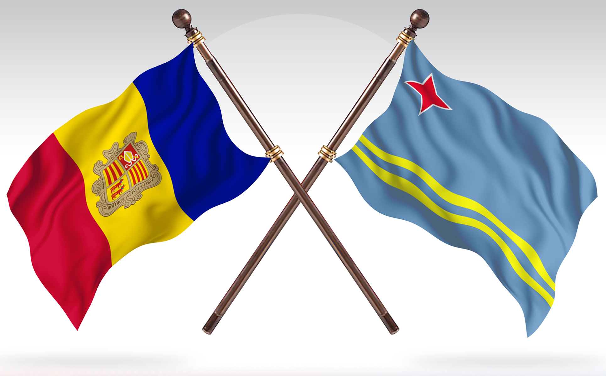 Download Иллюстрация "Andorra versus Aruba Two Countries Flags - Illustration" / Andorra versus Aruba Two Countries Flags - Illustration - Иллюстрация на тему графика national,patriotic,europe,asia,republic,map,flag,country,cartography,geography,nation,illustration,graphic,vector,state,world,isolated,symbol,border,icon