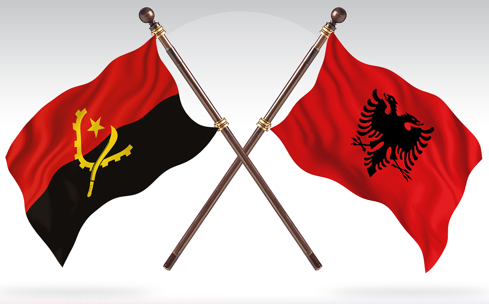 Download Иллюстрация "Angola versus Albania Two Countries Flags - Illustration" / Angola versus Albania Two Countries Flags - Illustration - Иллюстрация на тему графика national,patriotic,europe,asia,republic,map,flag,country,cartography,geography,nation,illustration,graphic,vector,state,world,isolated,symbol,border,icon
