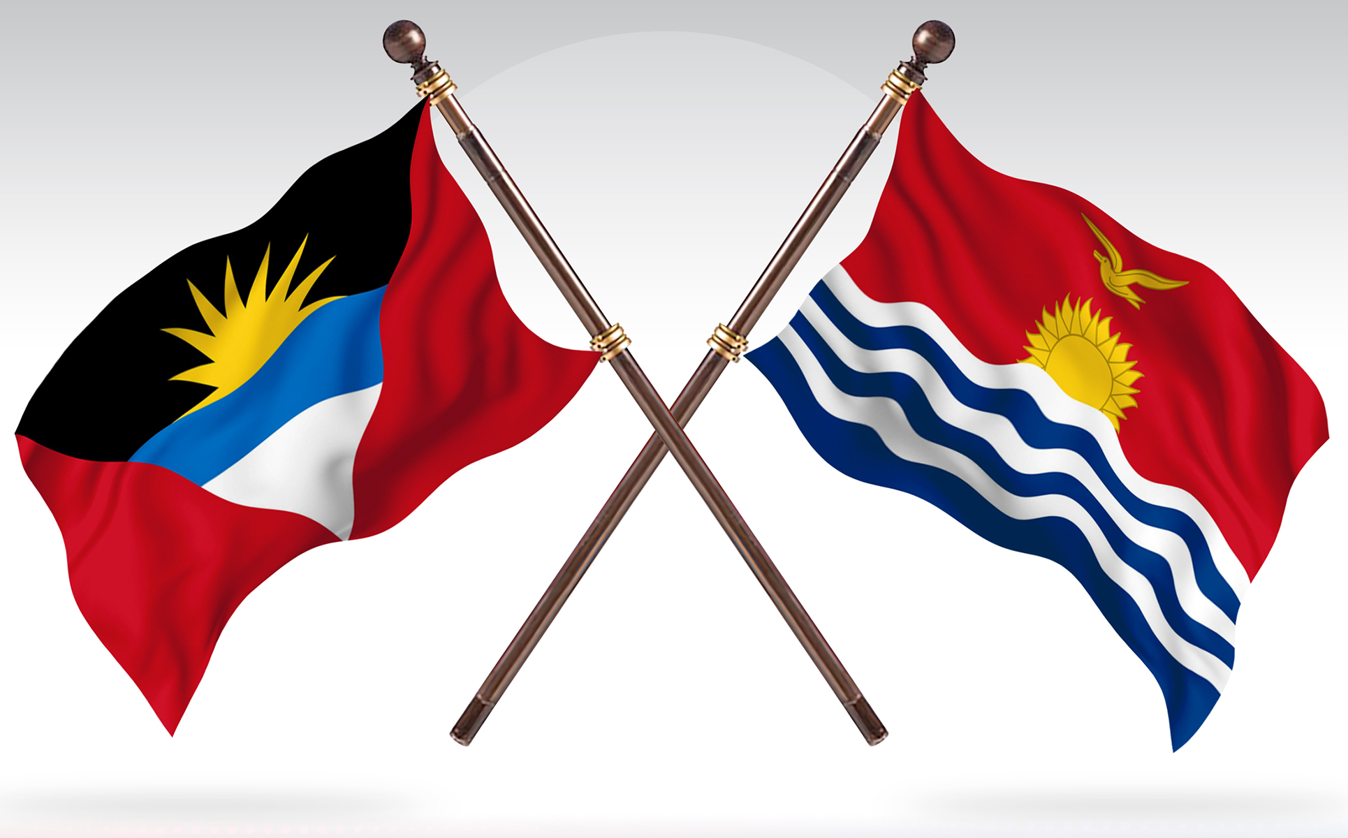 Download Иллюстрация "Antigua versus Kiribati Two Countries Flags - Illustration" / Antigua versus Kiribati Two Countries Flags - Illustration - Иллюстрация на тему графика national,patriotic,europe,asia,republic,map,flag,country,cartography,geography,nation,illustration,graphic,vector,state,world,isolated,symbol,border,icon