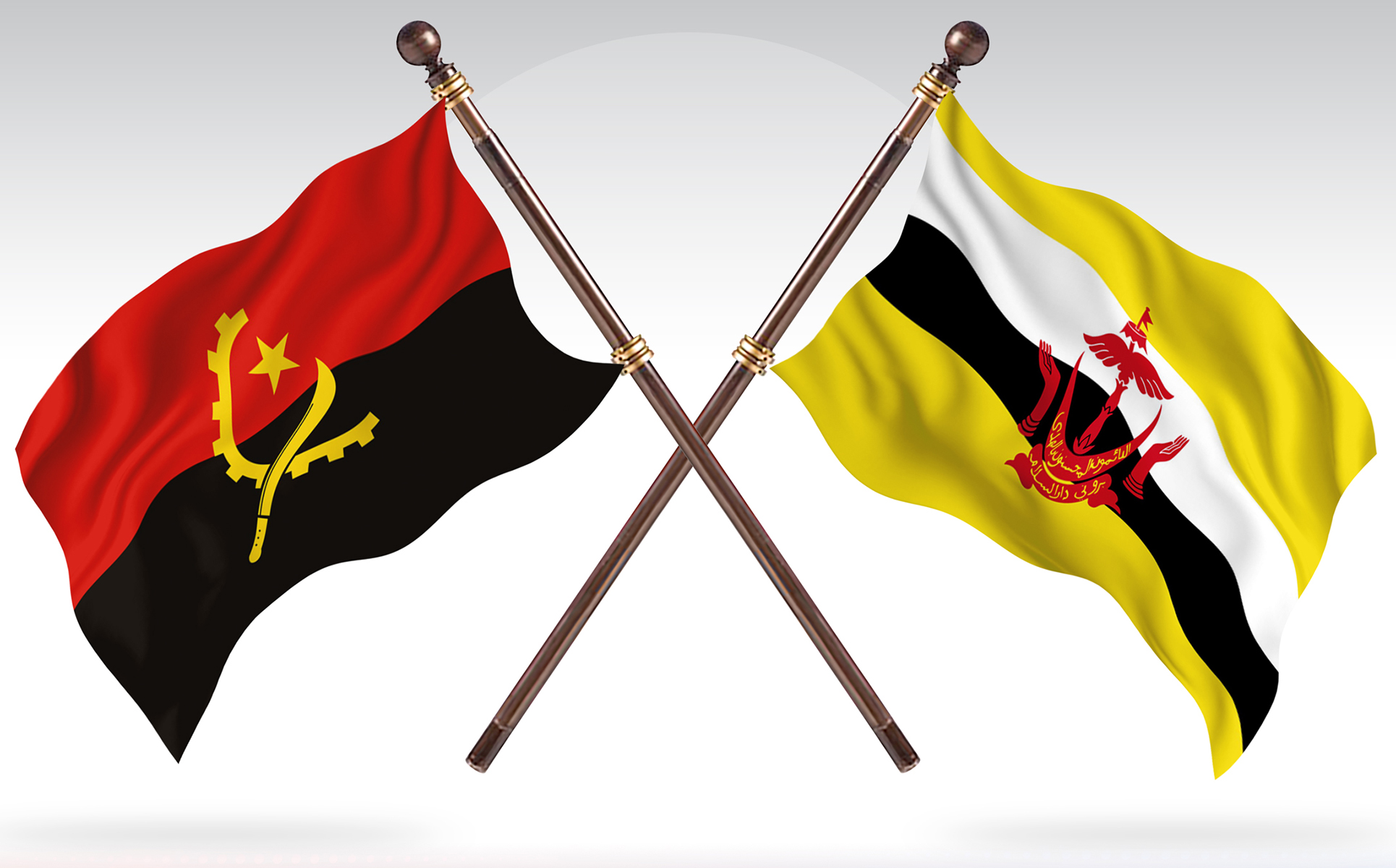Download Иллюстрация "Angola versus Brunei  Two Countries Flags - Illustration" / Angola versus Brunei  Two Countries Flags - Illustration - Иллюстрация на тему графика national,patriotic,europe,asia,republic,map,flag,country,cartography,geography,nation,illustration,graphic,vector,state,world,isolated,symbol,border,icon