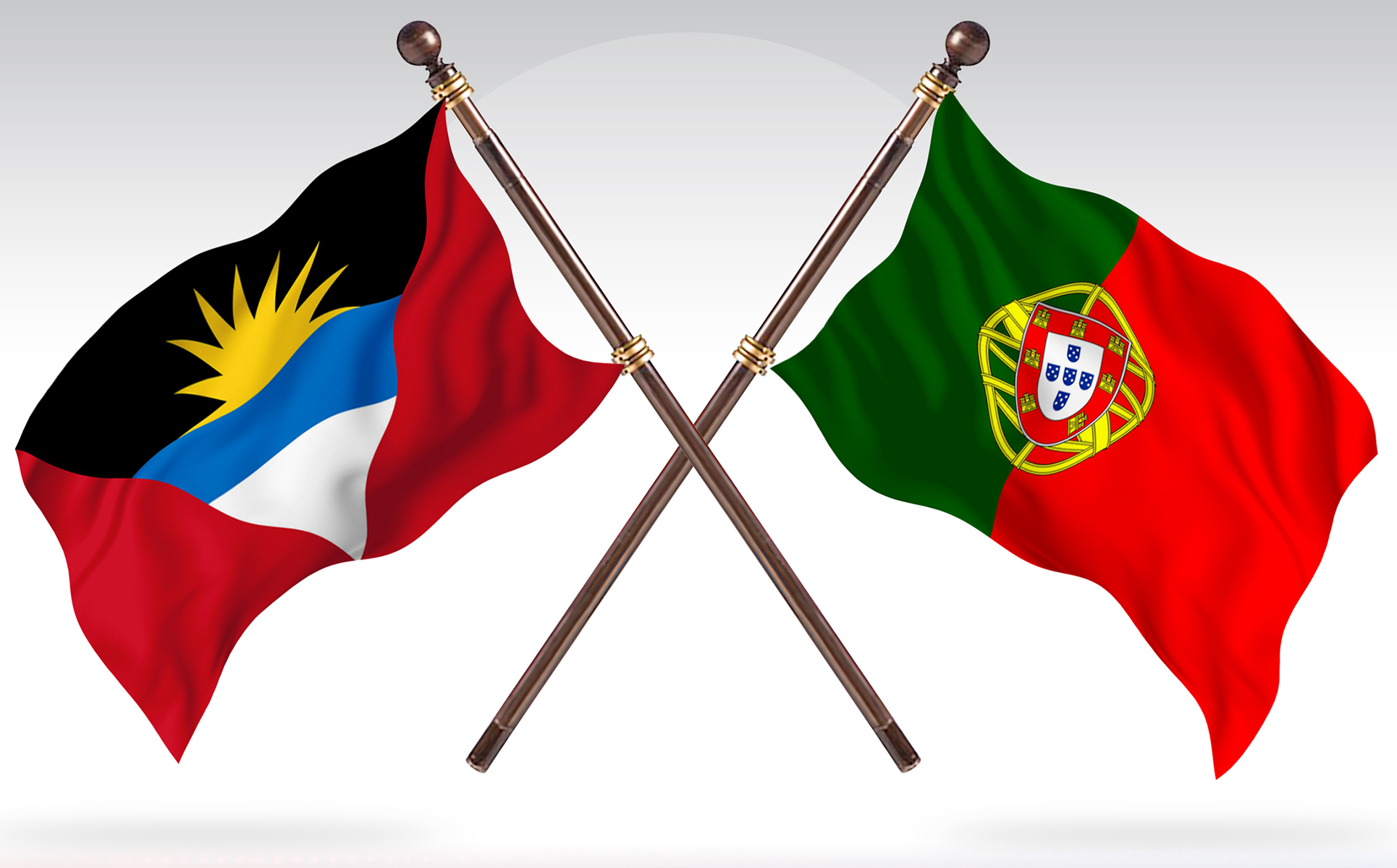 Download Иллюстрация "Antigua versus Portugal Two Countries Flags - Illustration" / Antigua versus Portugal Two Countries Flags - Illustration - Иллюстрация на тему графика national,patriotic,europe,asia,republic,map,flag,country,cartography,geography,nation,illustration,graphic,vector,state,world,isolated,symbol,border,icon