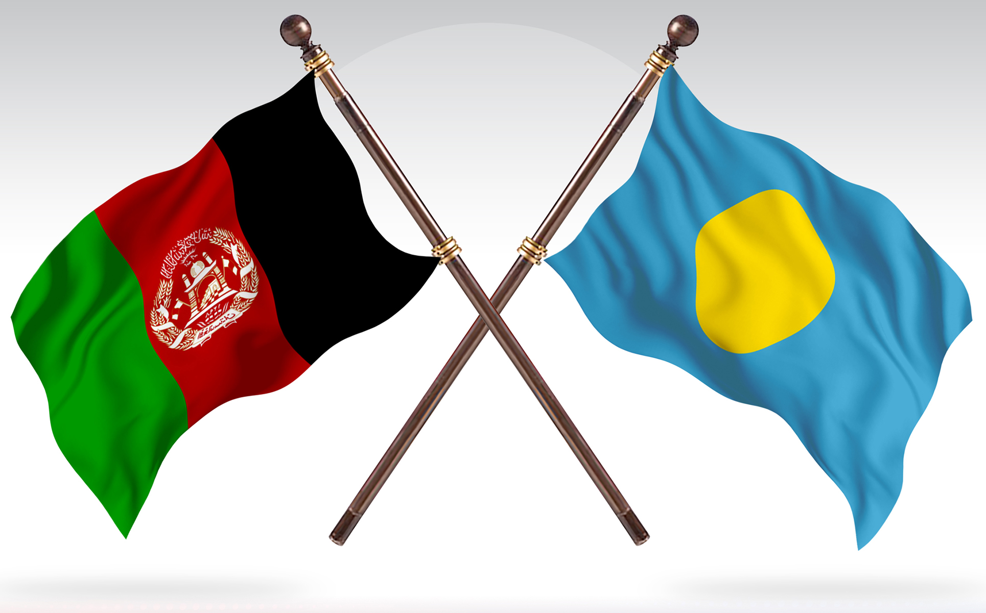 Download Иллюстрация "Afghanistan versus Palau Two Countries Flags - Illustration" / Afghanistan versus Palau Two Countries Flags - Illustration - Иллюстрация на тему графика national,patriotic,europe,asia,republic,map,flag,country,cartography,geography,nation,illustration,graphic,vector,state,world,isolated,symbol,border,icon