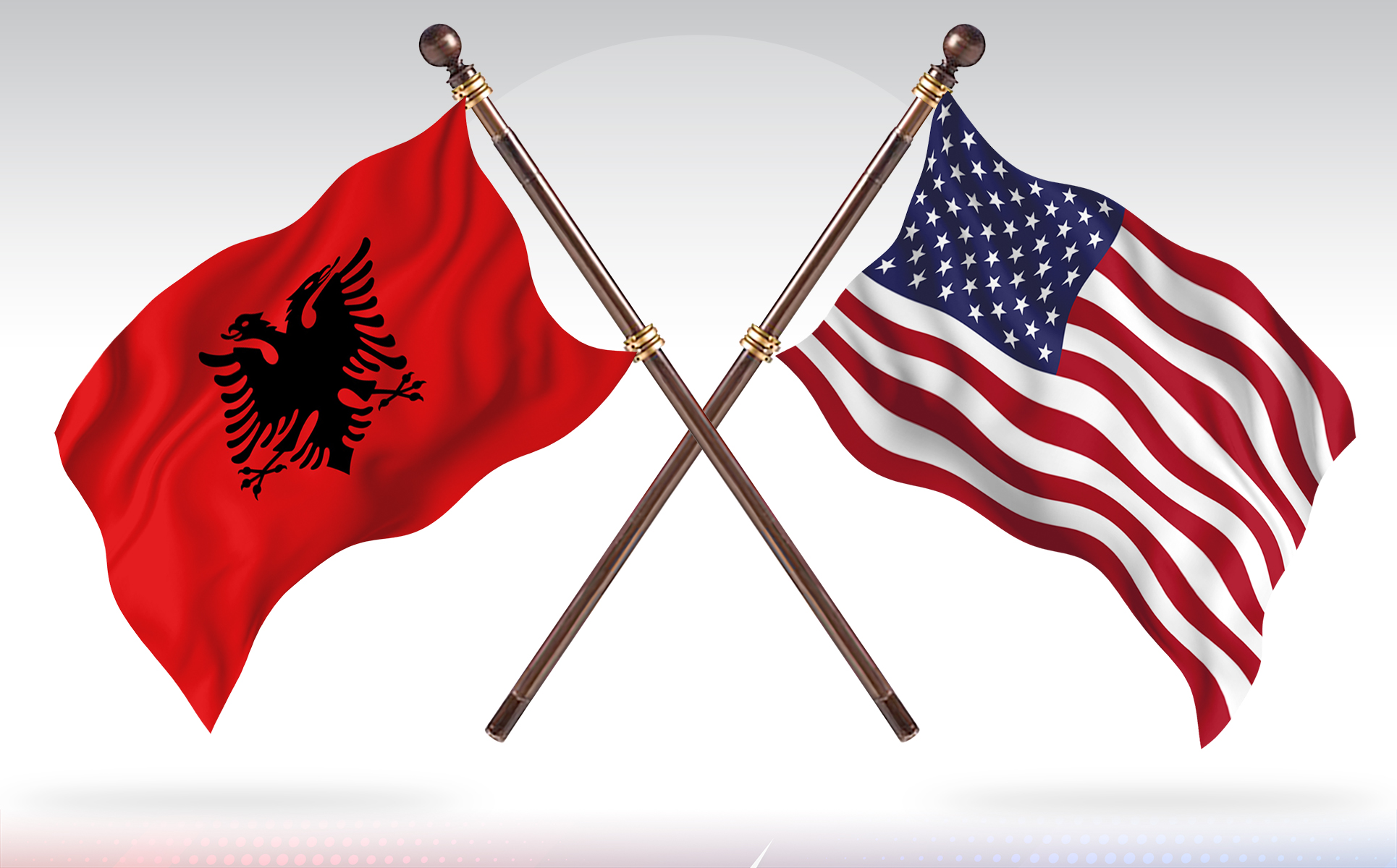 Download Иллюстрация "Albania versus United States of America Two Countries Flags - Illustration" / Albania versus United States of America Two Countries Flags - Illustration - Иллюстрация на тему графика national,patriotic,europe,asia,republic,map,flag,country,cartography,geography,nation,illustration,graphic,vector,state,world,isolated,symbol,border,icon