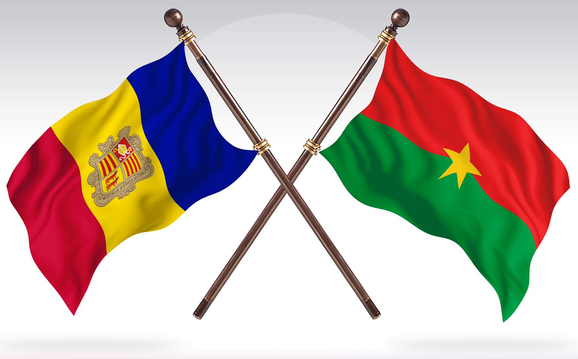 Download Иллюстрация "Andorra versus Burkina Faso Two Countries Flags - Illustration" / Andorra versus Burkina Faso Two Countries Flags - Illustration - Иллюстрация на тему графика national,patriotic,europe,asia,republic,map,flag,country,cartography,geography,nation,illustration,graphic,vector,state,world,isolated,symbol,border,icon