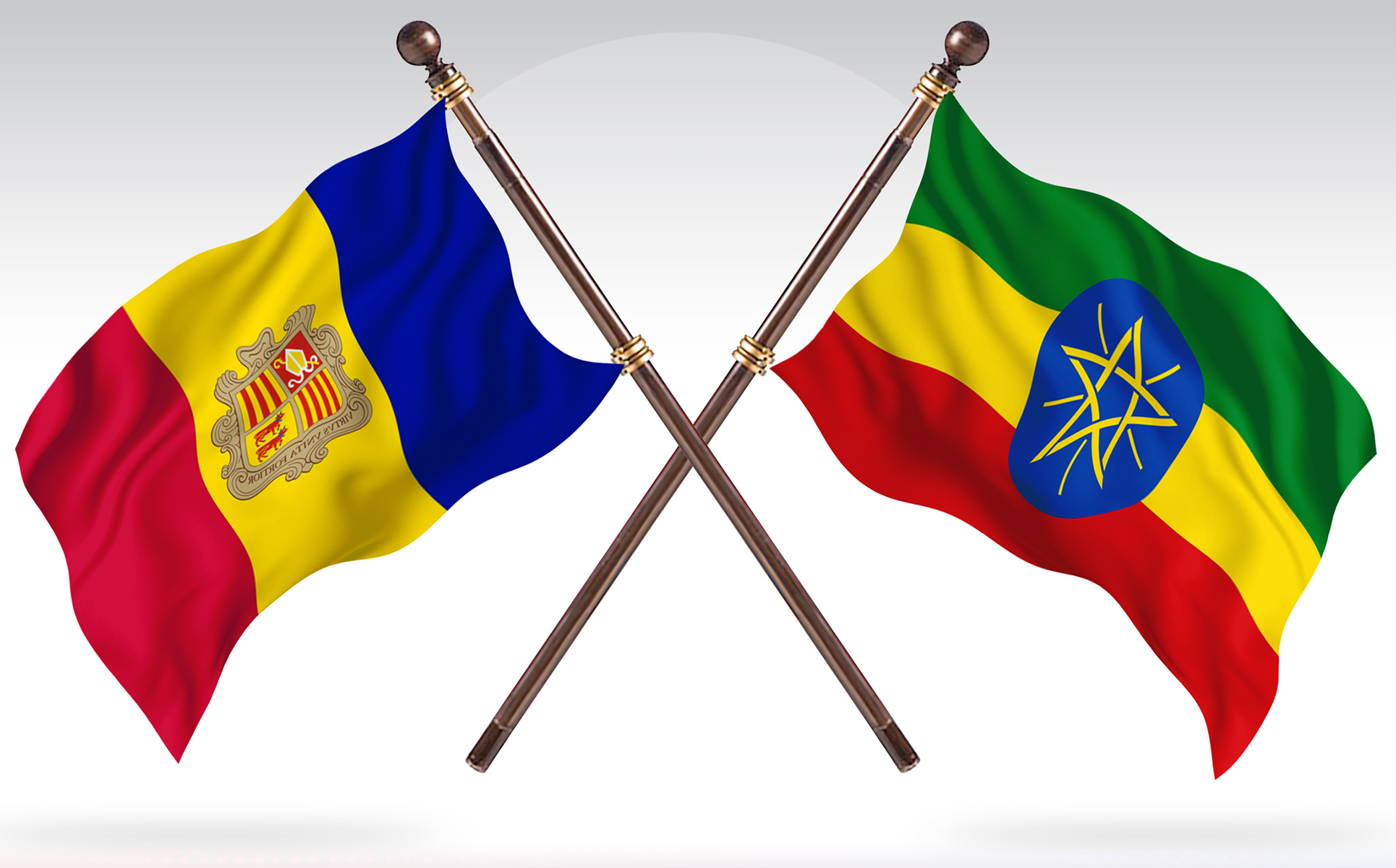 Download Иллюстрация "Andorra versus Ethiopia Two Countries Flags - Illustration" / Andorra versus Ethiopia Two Countries Flags - Illustration - Иллюстрация на тему графика national,patriotic,europe,asia,republic,map,flag,country,cartography,geography,nation,illustration,graphic,vector,state,world,isolated,symbol,border,icon