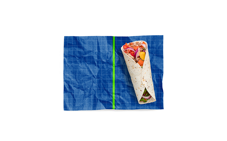 Paper Wrapper With Mince Wrap Mockup