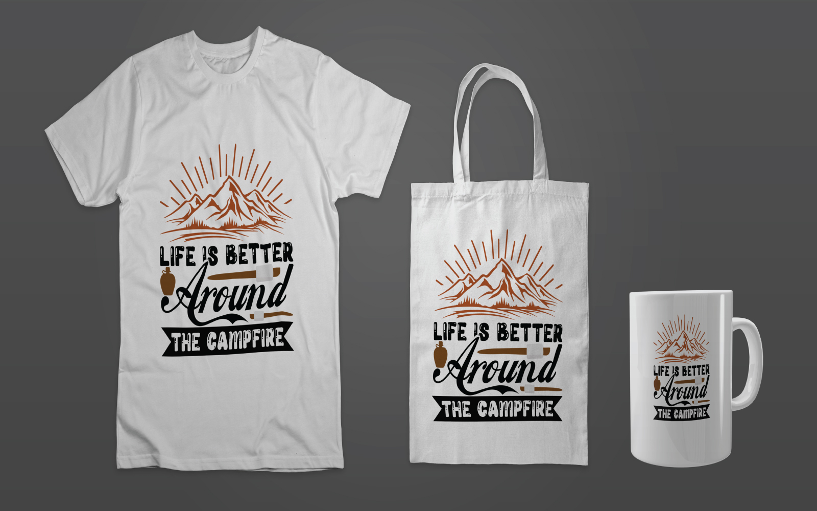 Camping T-Shirt Logo Bundle Design