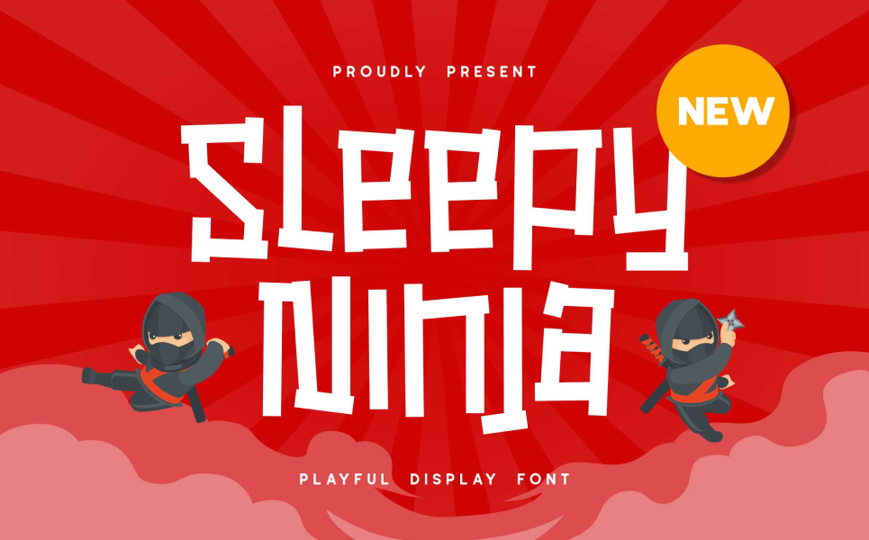 Sleepy Ninja Display Typefaces Fonts