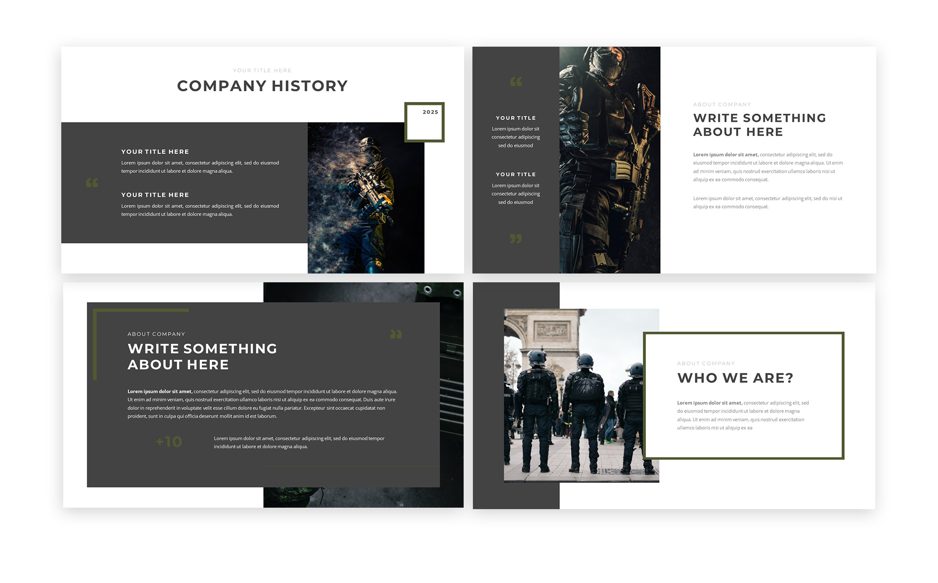 Squad Army Military Powerpoint Template
