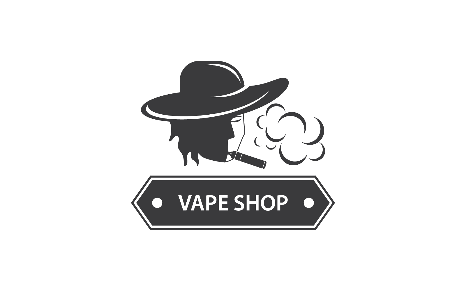 Vapeur ou vape logo icône vecteur design plat