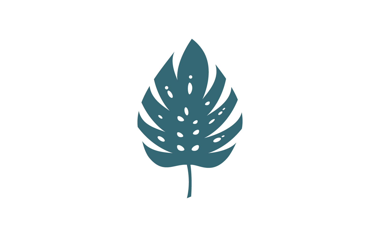 Monstera-Blatt-Logo-Vektor-Design-Vorlage - TemplateMonster