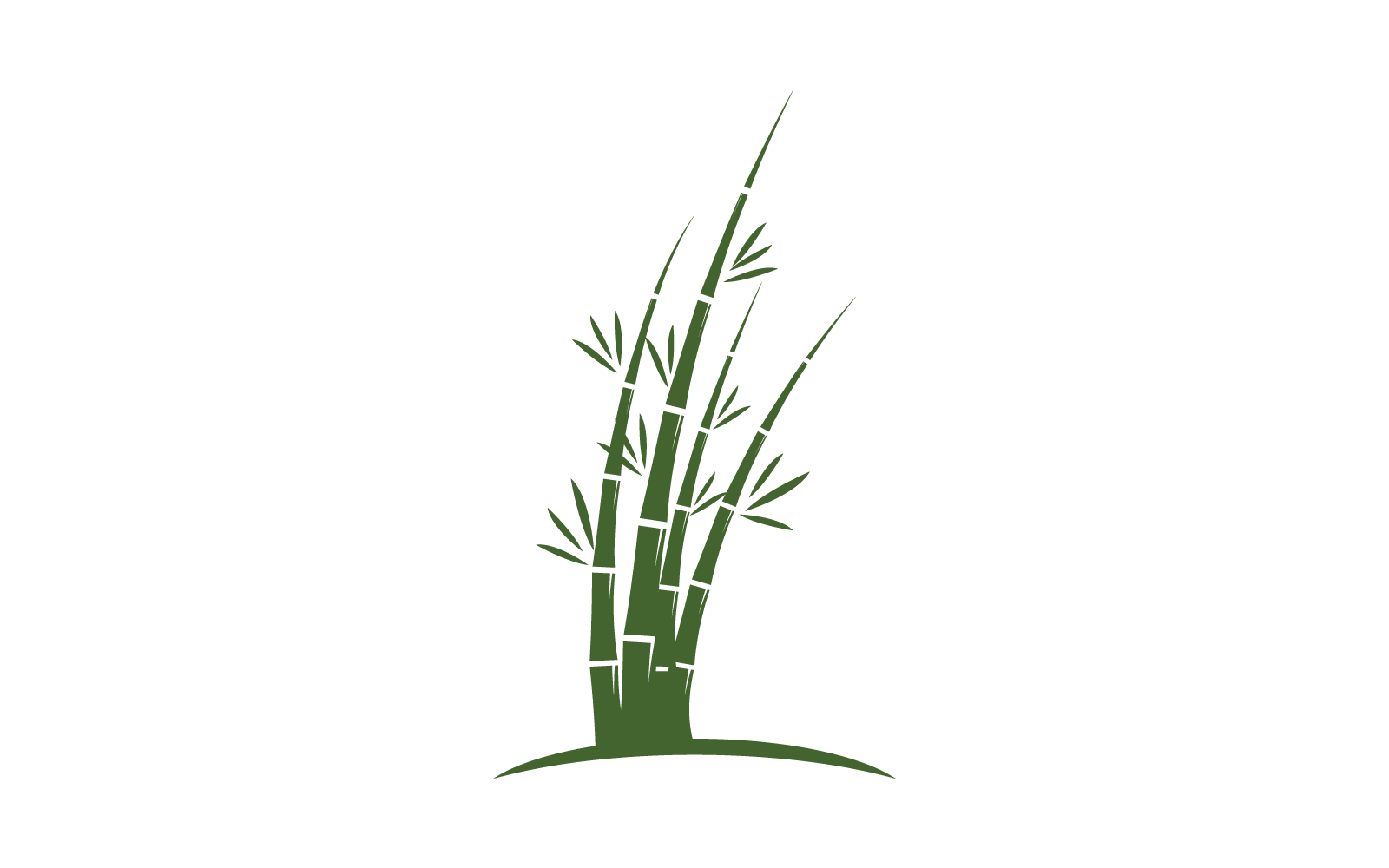 Bambus mit grnem Blatt-Logo-Vektor-Vorlage - TemplateMonster
