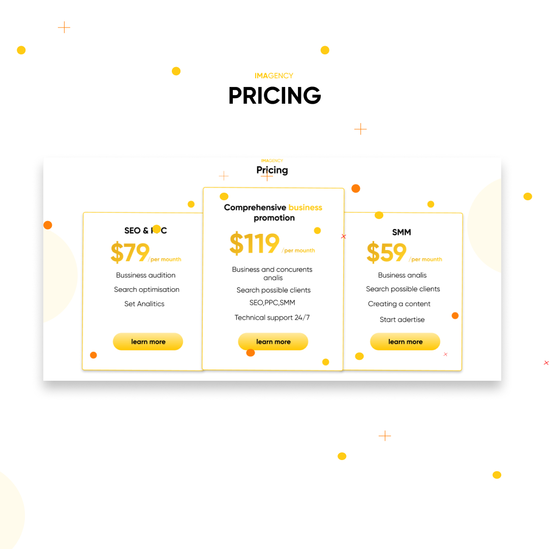 Download PSD шаблон "IMAGENCY Landing Page PSD Template" / IMAGENCY Landing Page PSD Template - Адаптивный PSD шаблон на тему графика internetmarketing,business,seo,website,landingpage,pr,agency