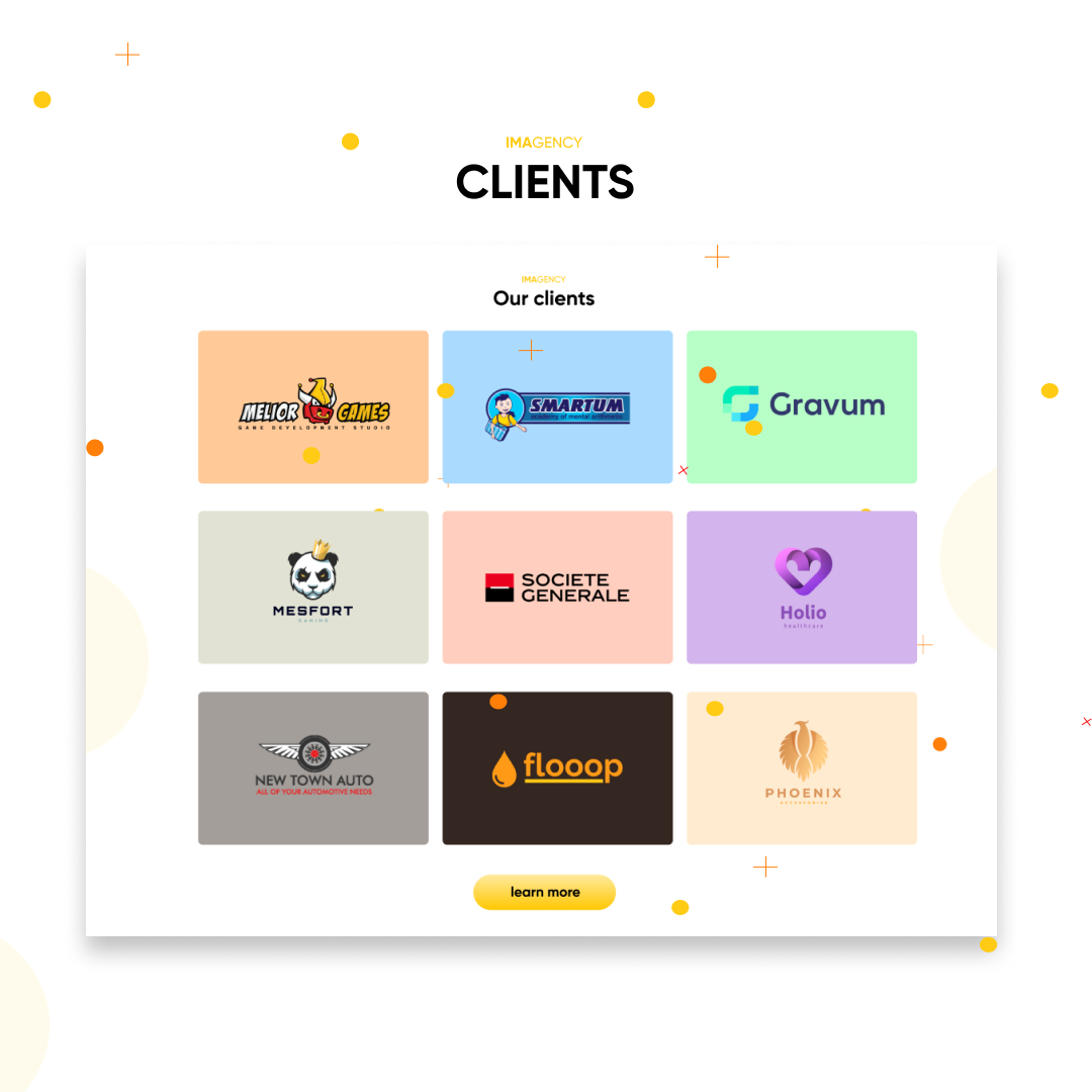 Download PSD шаблон "IMAGENCY Landing Page PSD Template" / IMAGENCY Landing Page PSD Template - Адаптивный PSD шаблон на тему графика internetmarketing,business,seo,website,landingpage,pr,agency