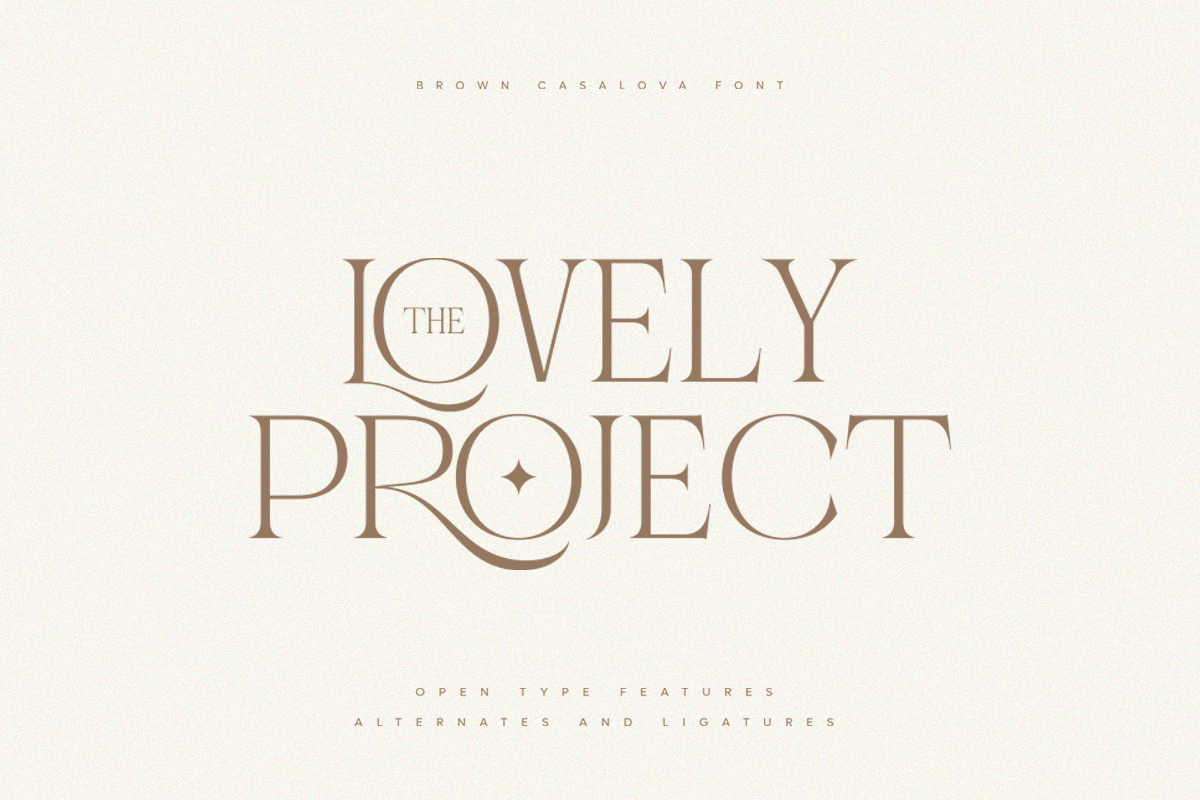 Brown Casalova | Stylish Typeface Font