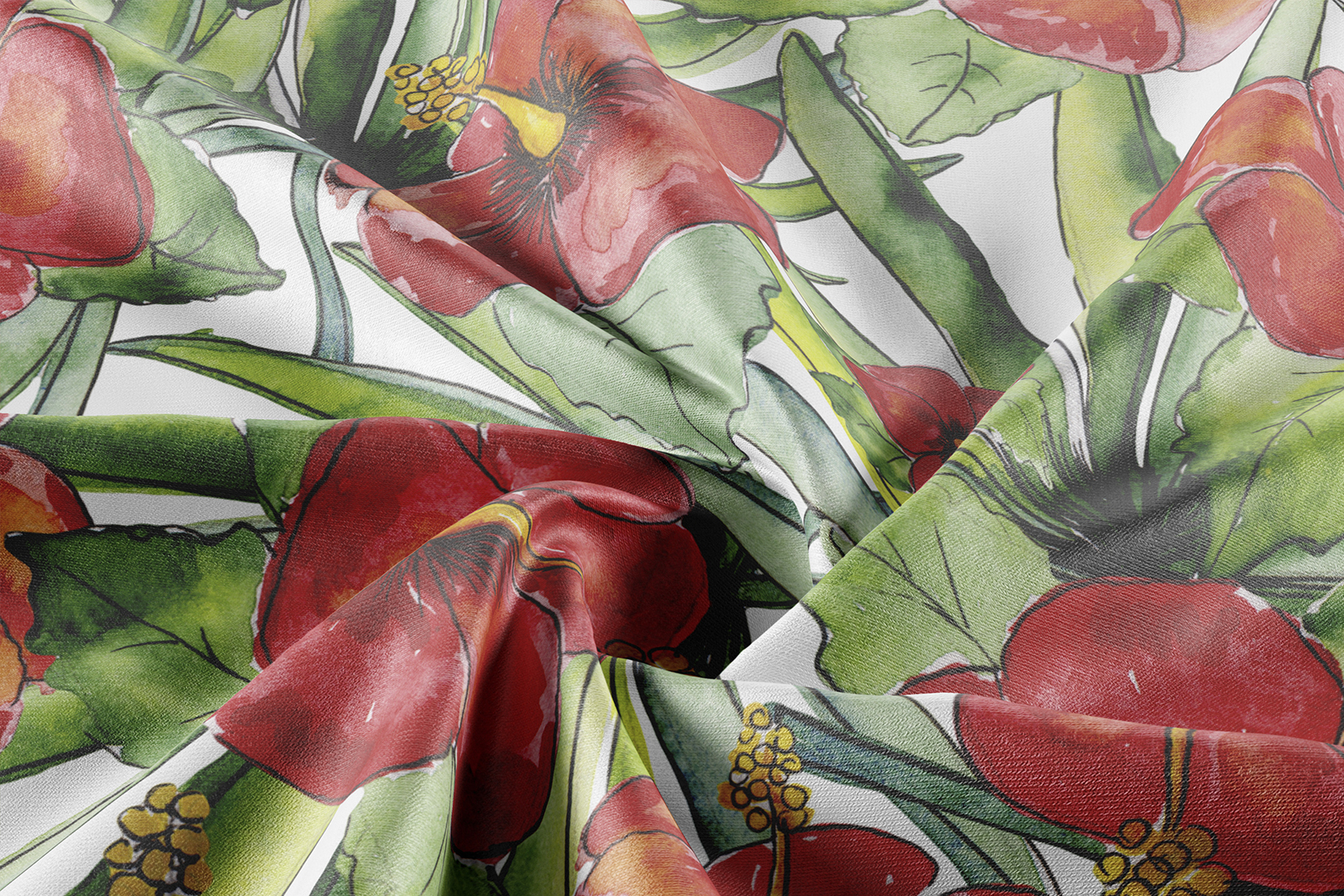 Download Pattern "Watercolor Tropical Flowers Seamless Pattern" / Watercolor Tropical Flowers Seamless Pattern - Pattern на тему графика flowers seamless,seamless texture,leaves digital paper,leaf background,floral background,watercolor wallpaper,original art,garden clipart,bouquet clipart,tropical clip art,tropical leaves,tro