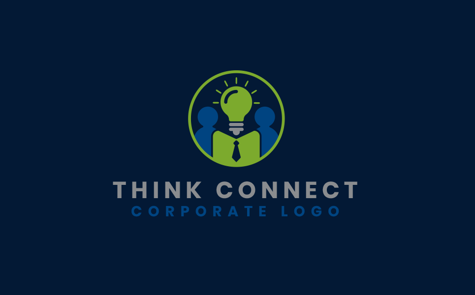 Download Шаблон логотипа "Think Connect Logo Design Template" / Think Connect Logo Design Template - Шаблон логотипа на тему графика logo design,logo template,logo,vector,corporate logo,brand,community,school,team,wellness,coaching,business,abstract,financial,accounting,architecture,law,bank,consulting,education