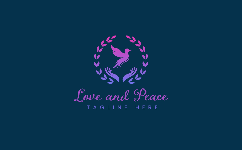 Download Шаблон логотипа "Love and Peace Logo Design" / Love and Peace Logo Design - Шаблон логотипа на тему графика logo design,logo template,logo,vector,corporate logo,brand,churches,youth,religious,public relation,education,motivation,coaching,consulting,charity