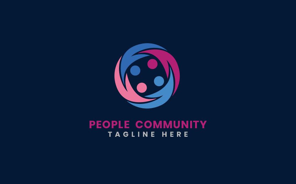 Download Шаблон логотипа "Community People Logo" / Community People Logo - Шаблон логотипа на тему графика logo design,logo template,logo,vector,corporate logo,brand,community,school,team,wellness,coaching,business,abstract,financial,accounting,architecture,law,bank,consulting,education