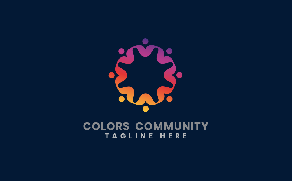 Download Шаблон логотипа "Colors Team Logo Template" / Colors Team Logo Template - Шаблон логотипа на тему графика logo design,logo template,logo,vector,corporate logo,brand,school,children,youth,community,business,abstract,financial,accounting,architecture,law,bank,consulting
