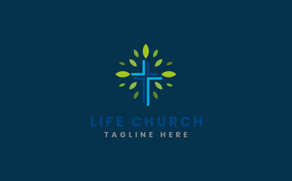 Download Шаблон логотипа "Life Church Logo" / Life Church Logo - Шаблон логотипа на тему графика logo design,logo template,logo,vector,corporate logo,brand,churches,youth,religious,public relation,education,motivation,coaching,consulting,charity