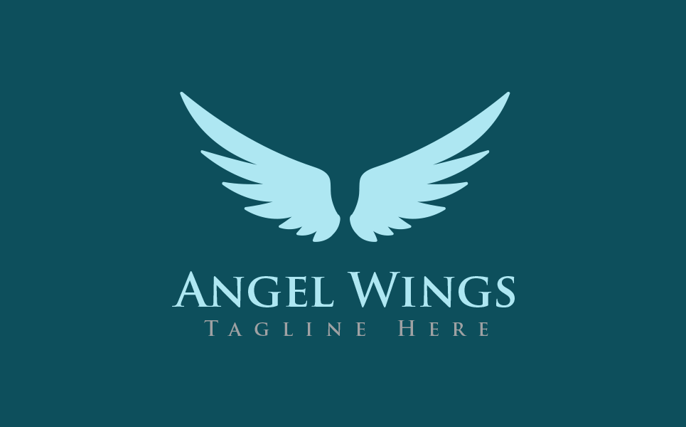 Download Шаблон логотипа "Angel Wings Logo Template" / Angel Wings Logo Template - Шаблон логотипа на тему графика logo design,logo template,logo,vector,corporate logo,brand,angel,children,school,christian,motivation,faith,church,spa,relaxation,store,baby,angelic,serene,jewelry