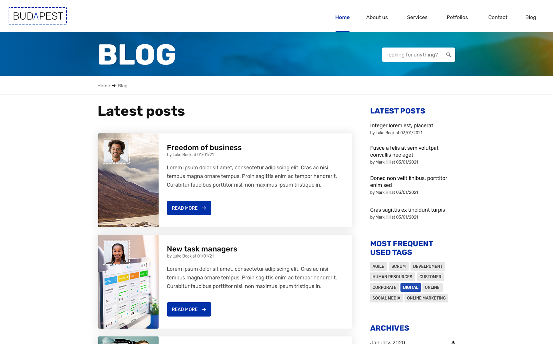 Download PSD шаблон "Budapest - Responsive Business PSD Template" / Budapest - Responsive Business PSD Template - Адаптивный PSD шаблон на тему графика business,services,clean,modern,responsive,mobile friendly,layered,blog,agency