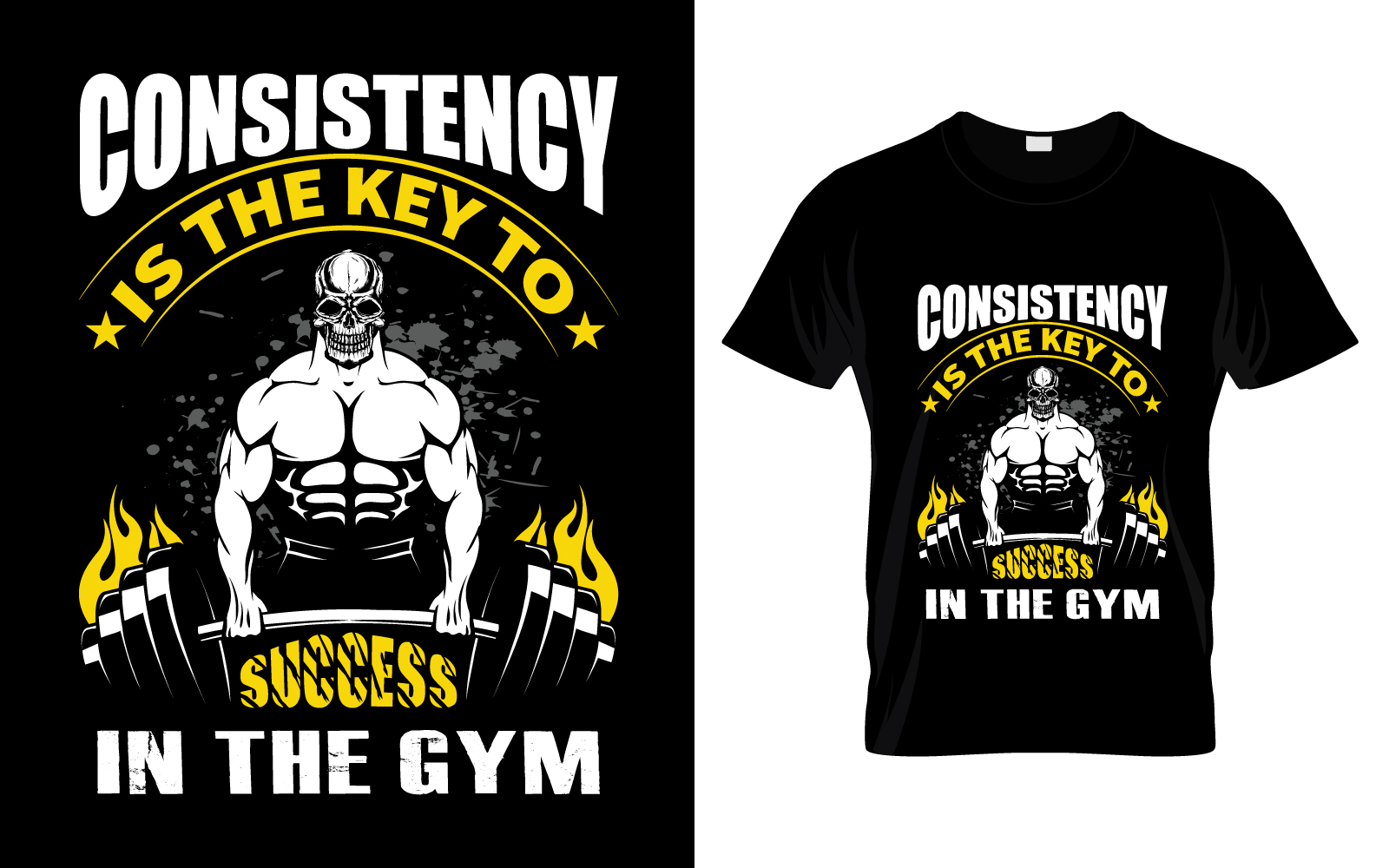 Consistency Is The Key To Success In The Gym T-Shirt Design