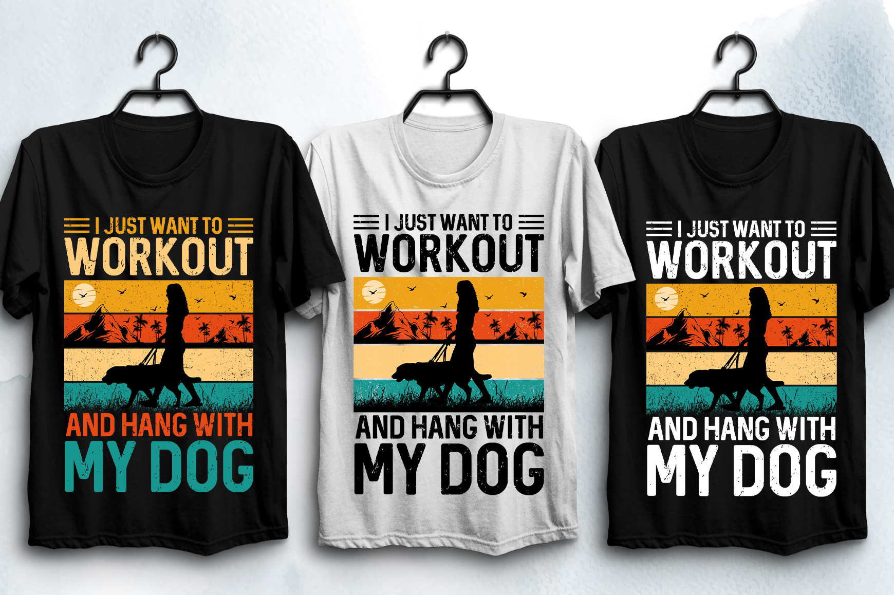 Sunset Colorful T-Shirt Design Bundle