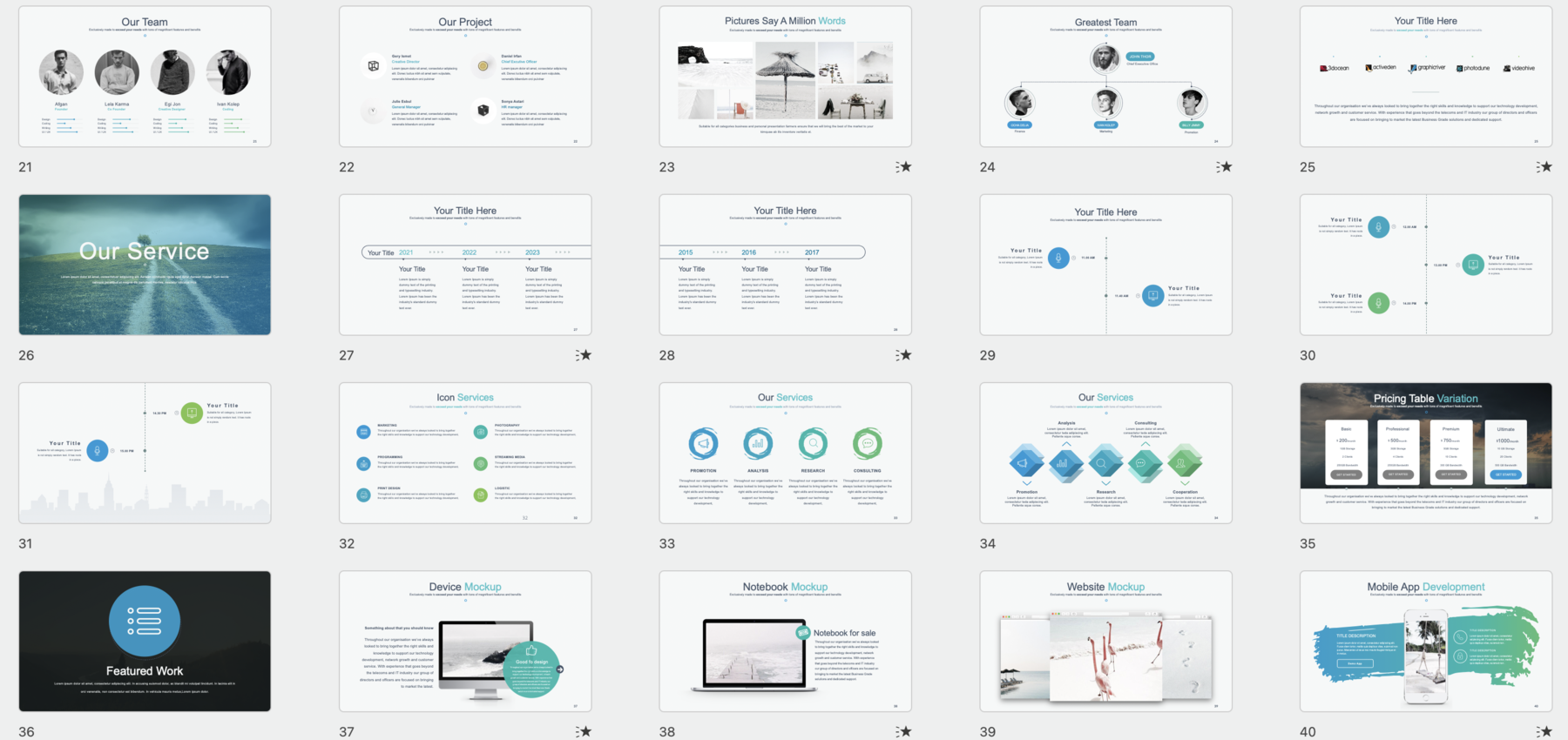Dynamic Business Presentation Templates for PowerPoint for $20