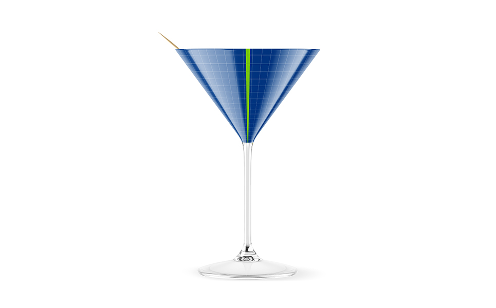 Martini Glass With Olive Mockup